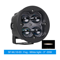 Feux antibrouillard LED 20W, 3 pouces, ronds, éclairage extérieur automobile, blanc, jaune, ambre, IP67, 9-36V DC, camion, SUV, 4x4, tout-terrain, 12V