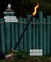 Nouvel article : Torche en fil de coton 30/45/60cm, torche à cire avec manche en bois pour décoration de jardin, fêtes, rassemblements, remises de diplômes, Nouvel An