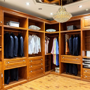 ตู้เสื้อผ้าห้องนอนไม้เนื้อแข็งโบราณดีไซน์ QD-W6ราคายุติธรรมตู้เสื้อผ้าไม้เนื้อแข็งที่ทันสมัย - Product Image 2