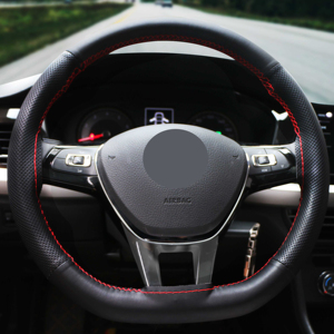 <span class=keywords><strong>Volant</strong></span> de voiture universel, accessoires de voiture, housse de <span class=keywords><strong>volant</strong></span> en <span class=keywords><strong>cuir</strong></span>, cousue <span class=keywords><strong>à</strong></span> la main, décorative, intérieur en fibre, résistante <span class=keywords><strong>à</strong></span> l'usure - Product Image 2