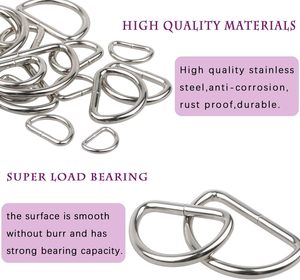 Gwybkq D Rings For <b>Sewing</b> Metal D Ring <b>Set</b> Of - Product Image 4