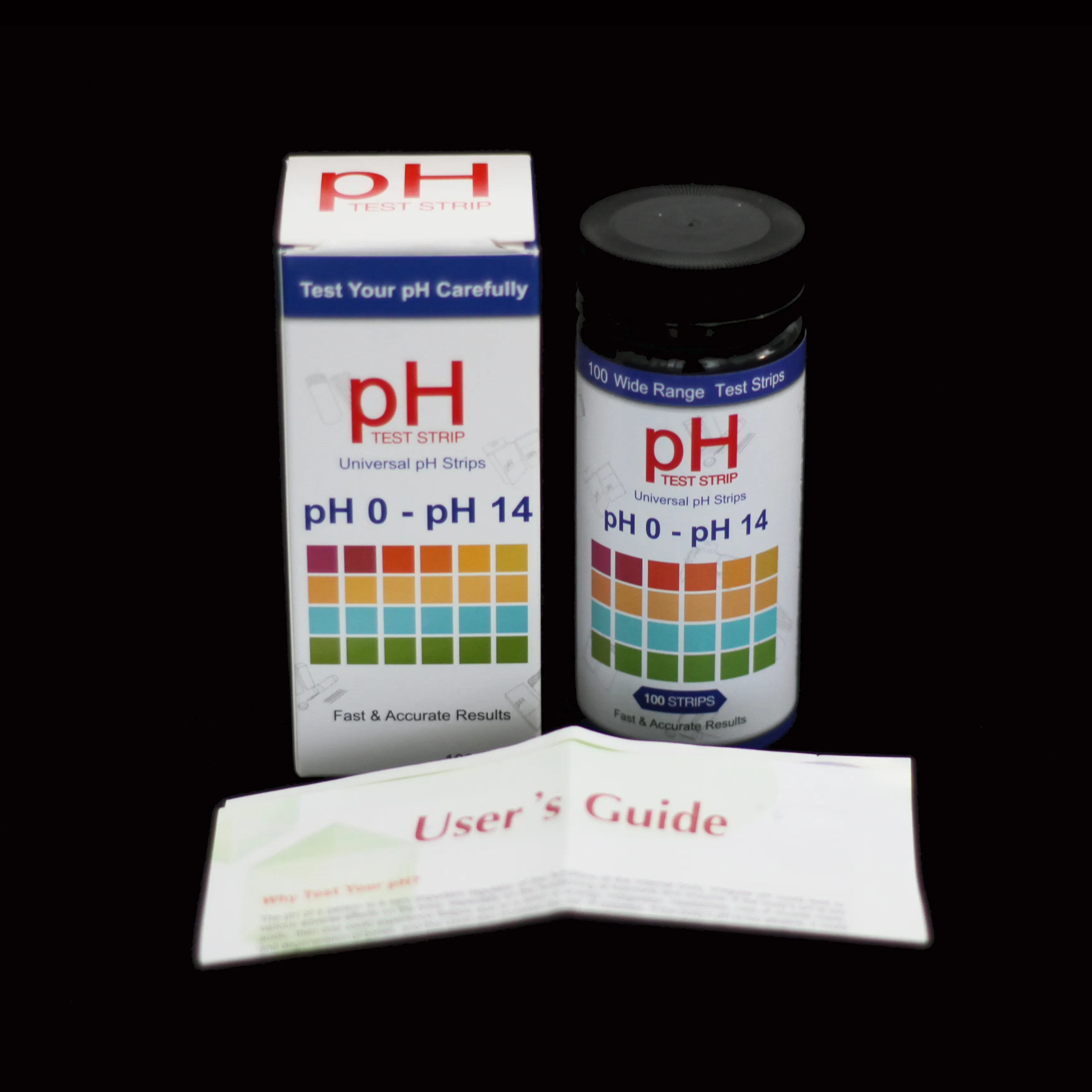 L'eau pH Bandelettes de Test 0-14 Large Gamme-Haute Gamme Duel Pad Acide Alcaline Tests Bandes-100 par DF Spécialité Test Papier
