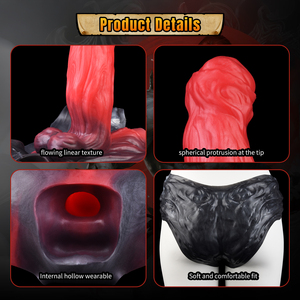 FAAK Strapon Fanatsy Hollow Dildo mit Silikon Höschen Geschirr Sexspielzeug für Männer Tragbare Penis Ärmel Cock Extender Vergrößerung - Product Image 4