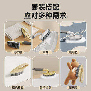 Juego de cepillos multifuncionales para zapatos, cerdas de nailon, limpieza suave para zapatos, ropa y lavandería - Product Image 3