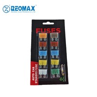 Lot de 10 fusibles à lame pour voiture, sur carte blister, 1A-40A, standard/mini/profil bas/micro2, assortiment de 10 pièces/paquet