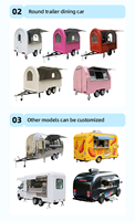 Prix d'usine Remorques alimentaires Chariots de restauration Fourgons alimentaires Vente chaude Marchés USA UE Royaume-Uni Entièrement équipés Vente mobile en gros Prix personnalisé