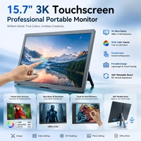 Moniteur portable tactile IPS 3K de 15,7 pouces 2880*1620, compatibilité étendue pour Switch, Xbox, PS4, ordinateur portable, ordinateur de bureau, téléphone portable, téléviseur