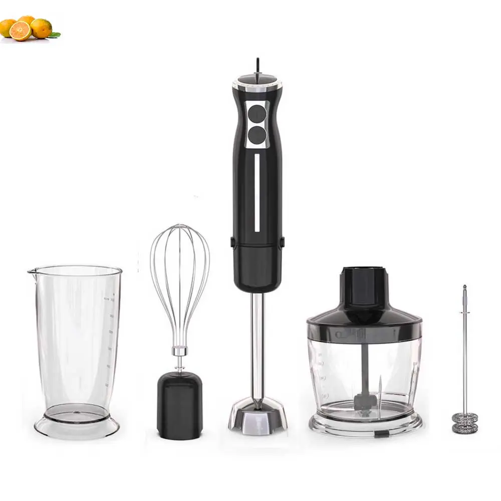 800W Hand Blender with Stainless Steel Detachable Shaft Comfortable Handle Variable Speed Mini Blender