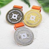 Médaille de sport personnalisée, médaille d'haltérophilie en alliage de zinc, plaquée or, argent, laiton, logo émaillé, lettre, logo 3D, médaillon personnalisé