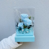 Luxe Valentijnsdag Moederdag Kerstmis Afstudeer- en Thanksgiving cadeau Eeuwige bloemen Ge conserveerde rozen Acryl cadeaudoos