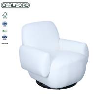 CARLFORD Drehbarer Sessel, Hotelsofa, Armlehnenstuhl, Freizeit-Akzentstuhl für Wohnzimmer und Apartment