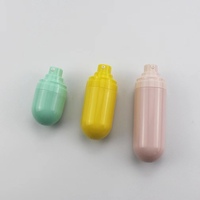 15ml 30ml 50ml bomba de loción sin aire cubierta botellas base Creen boca abajo protector solar cosmético cuidado de la piel botella de embalaje