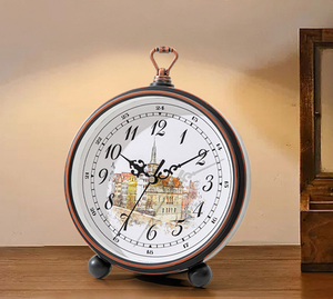 Zhongnaier nóng Bán thiết kế mới bàn bảng đồng hồ chất lượng cao retro bảng đồng hồ sang trọng tùy chỉnh đồng hồ bảng OEM Logo - Product Image 5