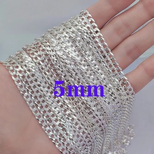Fijne 925 zilveren Cubaanse ketting voor heren armband ketting sieraden maken permanente sieraden groothandel Italië ketting collier - Product Image 1