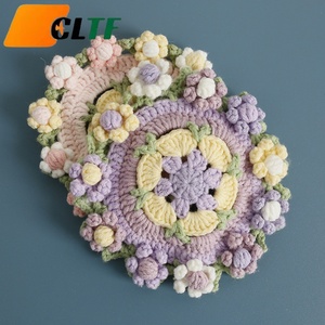 Sottobicchieri All'Uncinetto Phantomon – 4 Pezzi Rotanti In Pizzo, Fatti A Mano, Rosa, 10 Cm