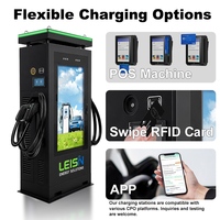 Nouveau chargeur rapide DC extérieur 60kW-160kW avec écran publicitaire 2500 nits, boîtier IP55/IK10, refroidissement par air forcé, multi-standards