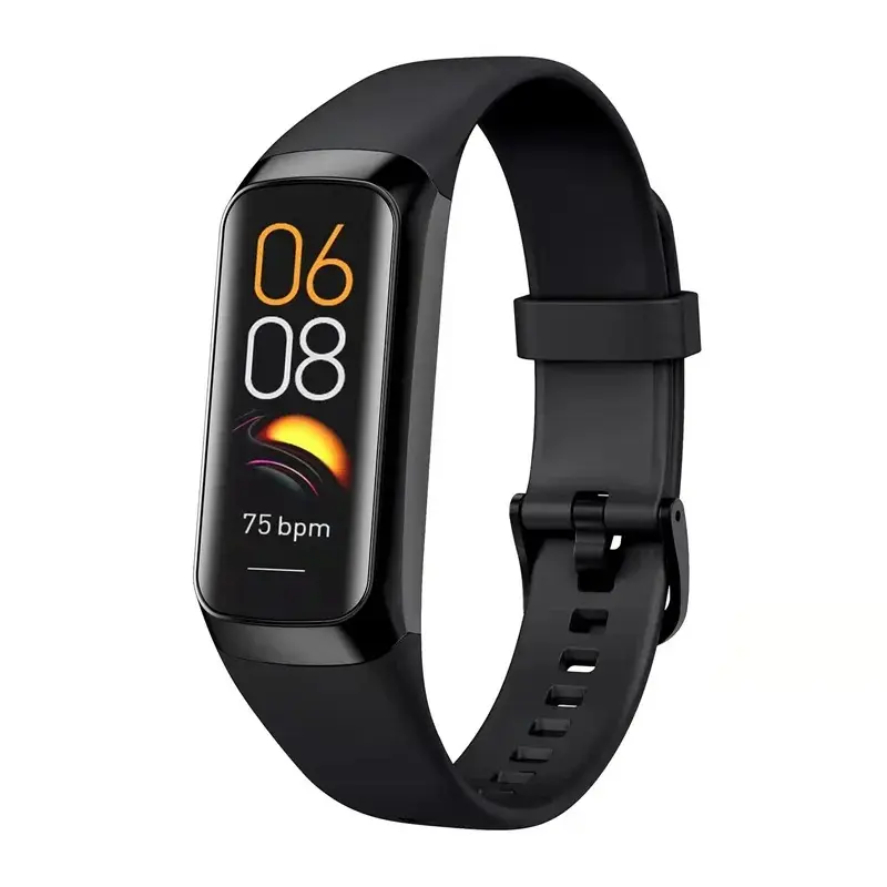 Montre connectée C60, 1.1 pouces, AMOLED, fréquence cardiaque, pression artérielle, oxygène, étanche, température corporelle, Bracelet de sport