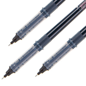 Recharges de stylo à bille liquide Deli Direct 0,5 mm, pointe aiguille, noir, 10 pièces, pour bureau et école - Product Image 2