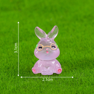 Bestseller: Ornamento da Giardino Chunjun Moss Microlandscape, Coniglietto Luminoso, Accessori per Desktop e Cucina - Product Image 6