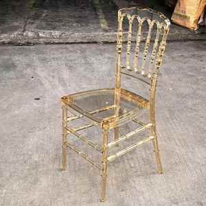 Vente en gros bon marché de chaise Napoléon en résine de cristal de glace durable pour mariage, événement, location de raboteuse - Product Image 5
