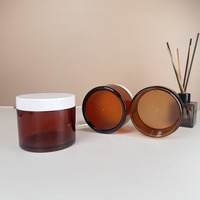 Bocaux cylindriques en PETG transparent écologiques pour cosmétiques, crèmes de soin, masques faciaux – Parois épaisses, couleur personnalisable, couvercle à vis
