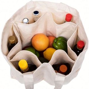 Bolsas de Compras de Lona de Algodón Orgánico Reutilizables con Logotipo Personalizado Impreso al por Mayor, con Bolsillo Interior para Uso en Supermercados - Product Image 5