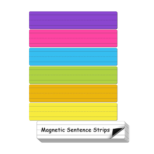 Tiras de oraciones magnéticas de borrado en seco de colores, herramientas de aprendizaje de pizarra blanca reutilizables para aula y oficina, categoría de producto - Product Image 1