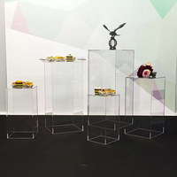 Vente en gros AURORA Socle de sculpture d'art classique, couvercle de cube de collection, trophée en acrylique personnalisable et lavable pour