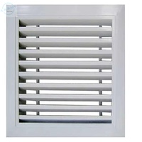 Fenêtre à persiennes en alliage d'aluminium de couleur personnalisée, grille de ventilation étanche