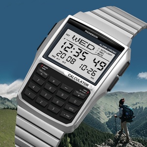 Stainless Steel Alloy <b>Watches</b> Top Luxury Men's Calculator <b>Watches</b> Multifunctional LED <b>Watches</b> Computer Style Explosions - Product Image 2