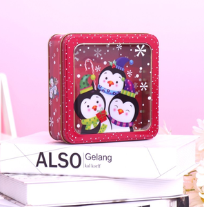 กล่องใส่คุกกี้คริสมาสต์ว่าง,กล่องใส่เค้กบิสกิตทรงสี่เหลี่ยมผืนผ้าพร้อมช่อง Pvc - Product Image 3