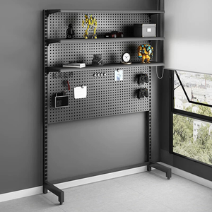 Heavy-Duty đồ nội thất đơn giản Pegboard thiết kế giá ánh sáng kim loại di chuyển văn phòng nộp hồ sơ phần cứng lưu trữ Quần áo túi hoa chậu - Product Image 2