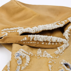 Tùy Chỉnh 100% Bông 450gsm Heavyweight Quá Khổ Rửa Axit Đau Khổ Faded Áo Với Zip Nước Mắt Cổ Điển Rửa Phong Cách Kích Thước 8xl - Product Image 5