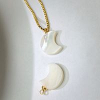 Accessoires polyvalents et haut de gamme pour collier et bracelet DIY en coquillage blanc en forme de croix et de lune