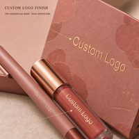 Coffrets Cadeaux Maquillage Cosmétique Végétaliens – Kit Crayon à Lèvres et Gloss Haute Pigmentation – Emballage Boîte – Kits Rouge à Lèvres et Crayons à Lèvres Marque Privée