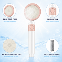 Pommeau de douche haute pression ABS avec boîte à arômes et filtre en coton PP, accessoire de robinet de salle de bain économe en eau pour hôtels