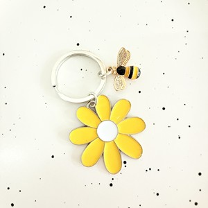 Creative Stylish Flower Keychain Car <b>Key</b> <b>Ring</b> Female <b>Bag</b> Charm Pendant Fashion Tassel Keyring Four Leaf Clover <b>Key</b> Chains Metal - Product Image 3