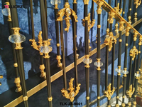 Balustrade décorative en laiton de haute qualité pour escalier en cristal