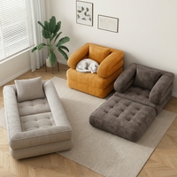 Canapé-lit Tatami convertible pour chien, design carré, éponge compressée
