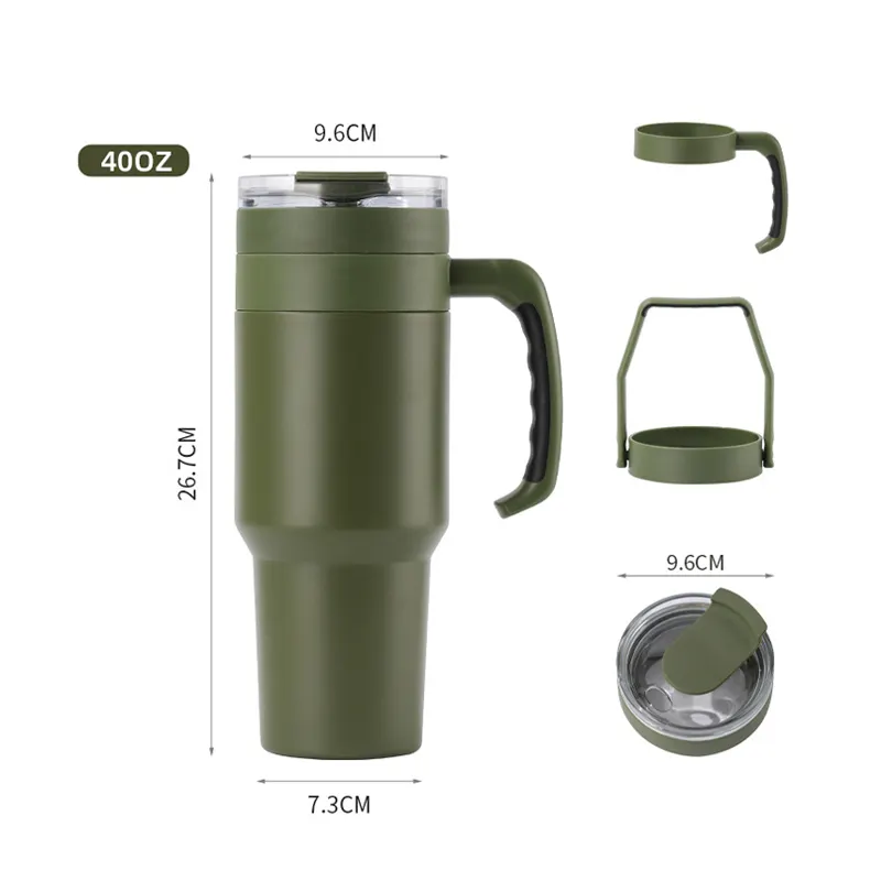 Grande Capacidade Double Wall Stainless Steel Flask Vacuum Isolated Travel Tumbler e Can Cooler