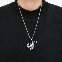 Personnalisé Hiphop Pendentif Lettre A-Z Collier Nom Pendentif Glacé CZ Cursive Lettre Charme Pendentif En Laiton Cuivre Bijoux Hip Hop Hommes