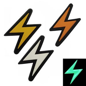 2D软聚氯乙烯橡胶贴片黑暗中闪电发光聚氯乙烯贴片瓶盖定制标志 - Product Image 2