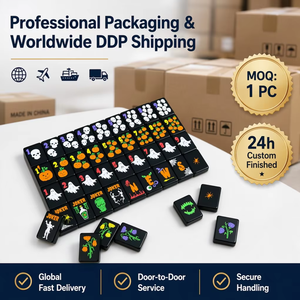 Juego <span class=keywords><strong>de</strong></span> Mahjong Negro Moderno Premium, 166 Fichas Americanas Grabadas, Fichas Joker Personalizadas, Juego Portátil <span class=keywords><strong>de</strong></span> Acrílico <span class=keywords><strong>de</strong></span> Lujo para Profesionales - Product Image 3
