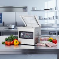 Machines d'emballage sous vide automatiques de type table DZ-400 500 600 pour poisson et poulet avec deux barres de scellage