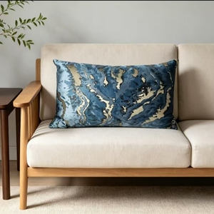 Coussin de canapé antidérapant de luxe haut de gamme, tendance et populaire, avec texture imprimée en feuille d'or de haute qualité, en peluche - Product Image 5