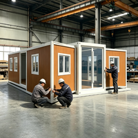 Casa Contenedor Modular Prefabricada de Acero de 20/40 Pies, Vivienda Portátil y Expandible