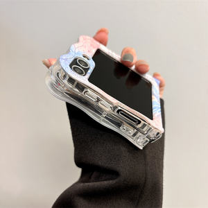 เคสโทรศัพท์สำหรับ <span class=keywords><strong>Samsung</strong></span> Z <span class=keywords><strong>Flip</strong></span> 6 5 4 <span class=keywords><strong>3</strong></span>สร้อยข้อมือลายการ์ตูนรูปผีเสื้อสีชมพูสำหรับ Flip6 Z เคสกันกระแทก6 ZFlip6เวฟ - Product Image 5