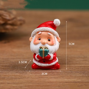 Adornos Pequeños de Navidad Hechos a Mano de Dibujos Animados de Papá Noel, Adornos de Animales en Árbol de Navidad, Micro Paisaje, Caja Ciega, Regalo - Product Image 3