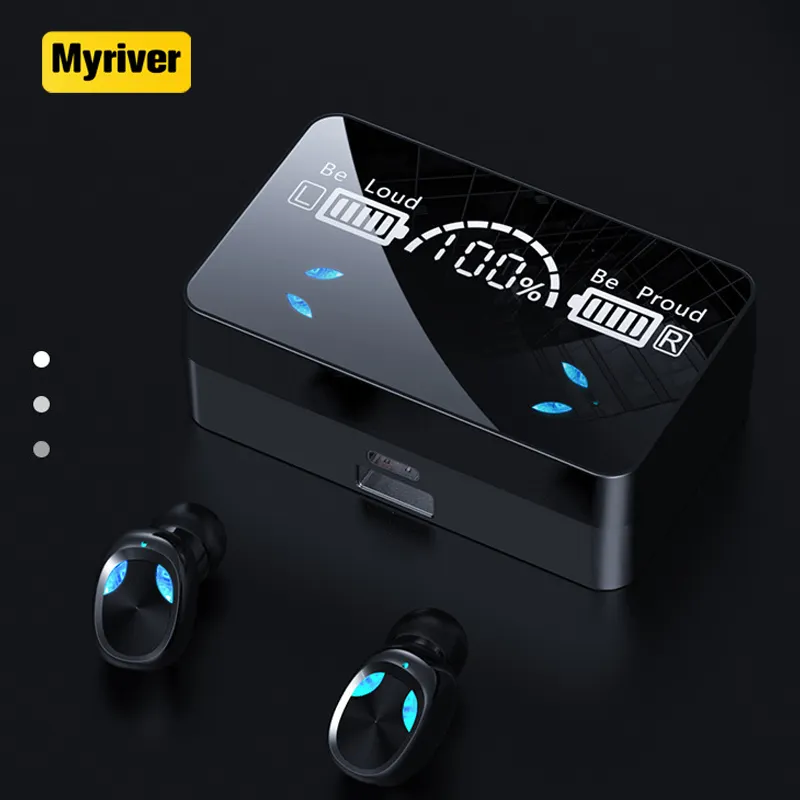 Myriver-auriculares inalámbricos táctiles Bt 5,0, estéreo 3D, 400Mah, batería de litio recargable, precio más bajo