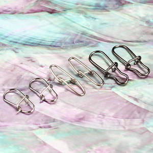 ตะขอเกี่ยวสแตนเลสแบบหมุนได้ สำหรับตกปลา ตัวเชื่อมต่อแบบหัวเข็มขัดคู่ สำหรับอุปกรณ์ตกปลา บรรจุ 100 ชิ้นต่อแพ็ค - Product Image 2